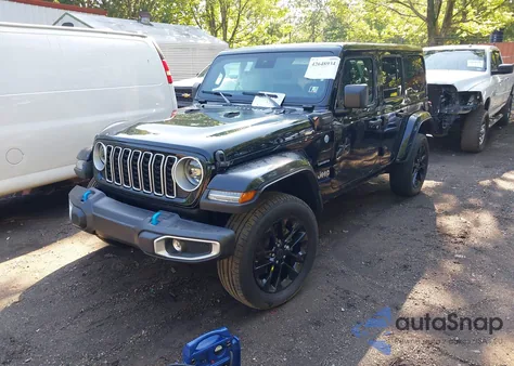 2024 Jeep Wrangler Sahara 4Xe из США, поврежденный, VIN 1C4RJXP68RW306655